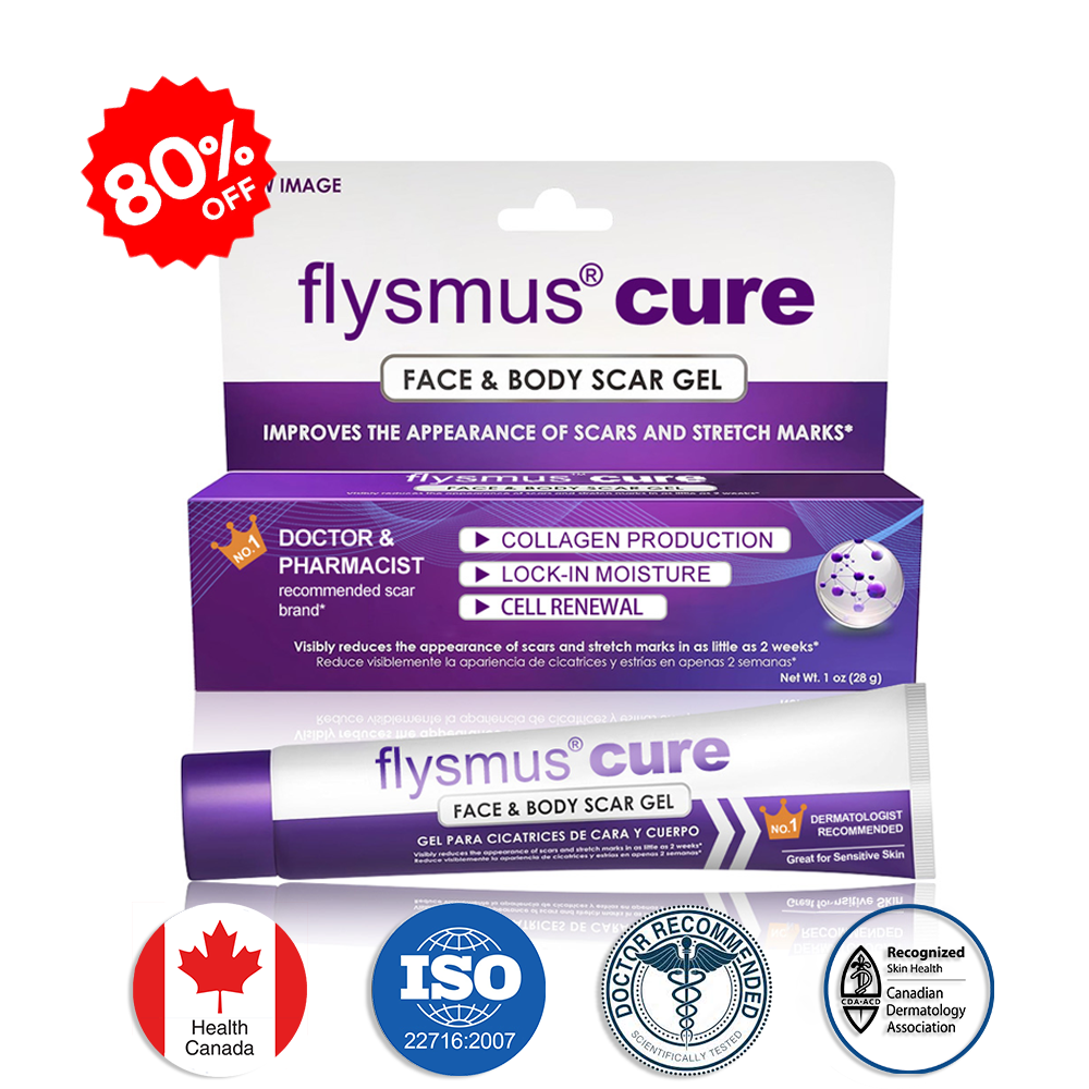 💙HEALTH CANADA APPROVED✅flysmus® cure FACE & BODY SCAR GEL – Clinically proven to soften, flatten and fade surgical scars, acne marks, burns, keloids and trauma-related scars.