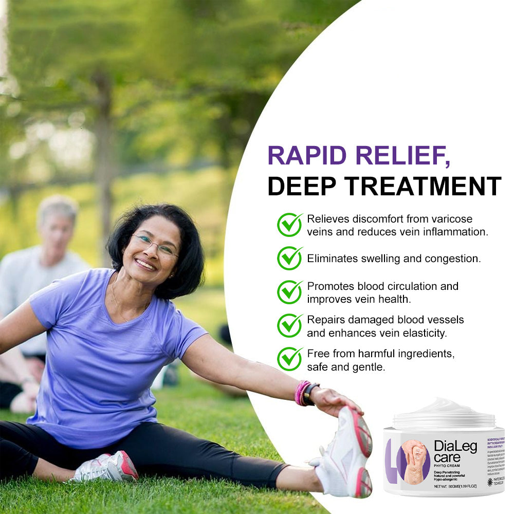 [🦵🏼Visible Results in Just 3 Days] Approved by Health Canada🍁Ourlyard® DiaLeg Care Phyto Cream – helps treat varicose veins, swelling, cramps, and leg pain