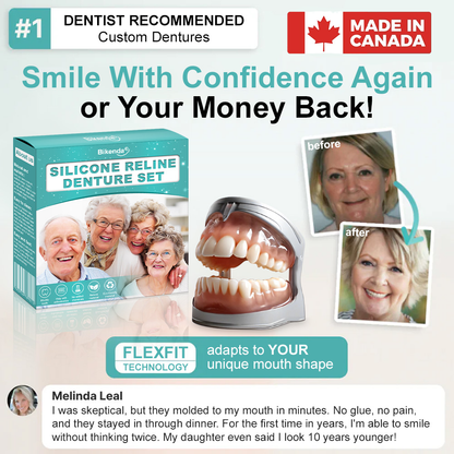 𝗕𝗶𝗸𝗲𝗻𝗱𝗮®🦷 𝗔𝗱𝘃𝗮𝗻𝗰𝗲𝗱 𝗖𝘂𝘀𝘁𝗼𝗺𝗶𝘇𝗲𝗱 𝗙𝘂𝗹𝗹 𝗗𝗲𝗻𝘁𝘂𝗿𝗲 𝗦𝗲𝘁 🦷 （Clinically backed comfort-fit dentures — trusted by 8,000+ Canadians. ）