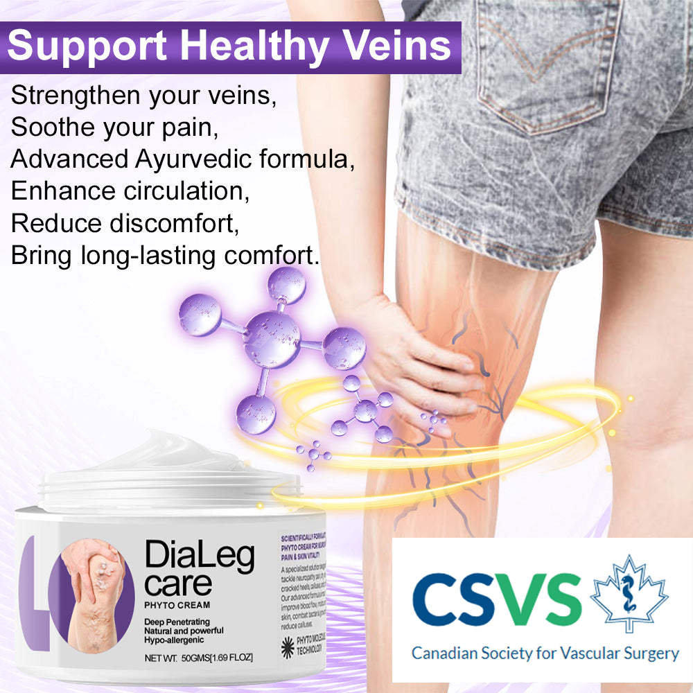 [🦵🏼Visible Results in Just 3 Days] Approved by Health Canada🍁Ourlyard® DiaLeg Care Phyto Cream – helps treat varicose veins, swelling, cramps, and leg pain
