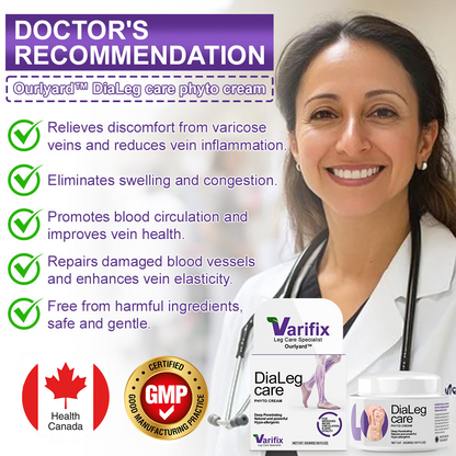 [🦵🏼Visible Results in Just 3 Days] Approved by Health Canada🍁Ourlyard® DiaLeg Care Phyto Cream – helps treat varicose veins, swelling, cramps, and leg pain