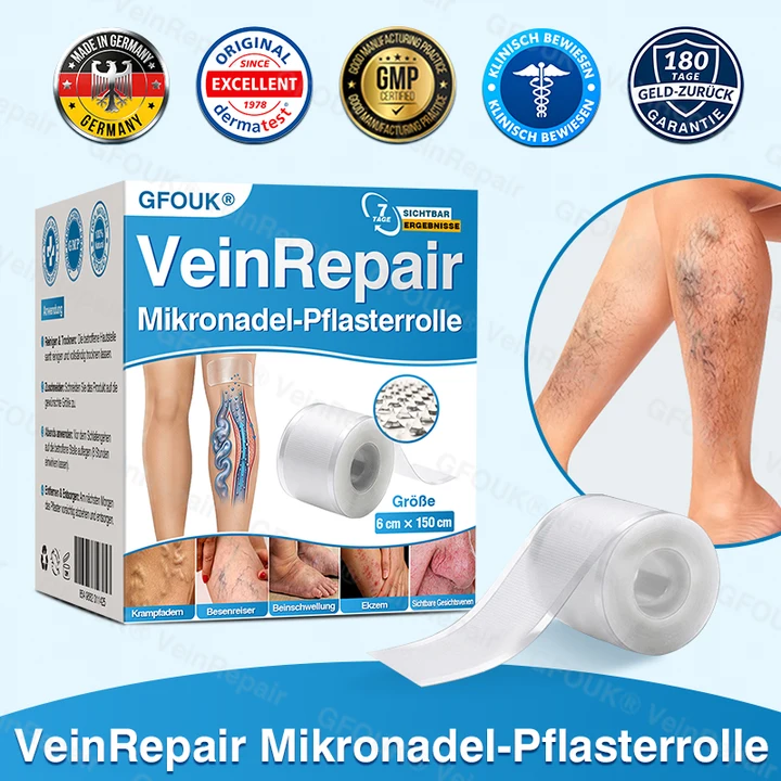 🇩🇪✅️👨‍⚕️✅️GFOUK® VeinRepair Mikronadel-Pflasterrolle⚡Sofortige Linderung, langfristige Ergebnisse